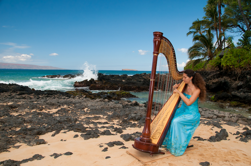 Hawaii Harpist - Beach Wedding