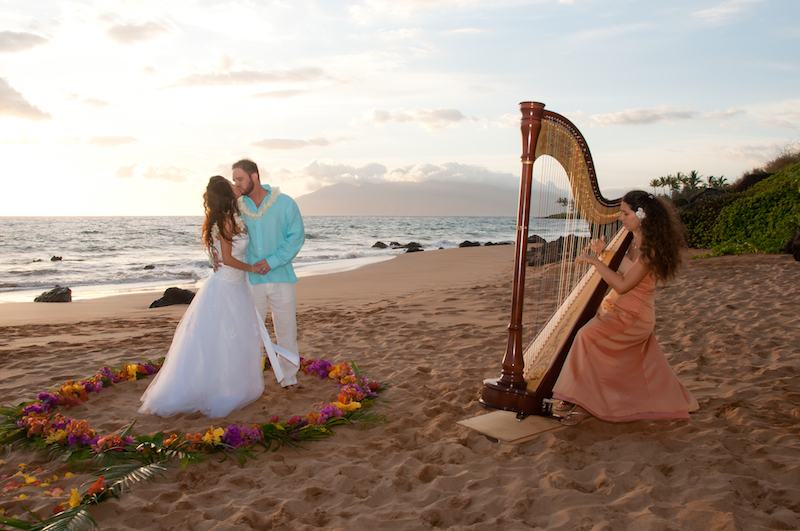 Hawaii Harpist - Beach Wedding